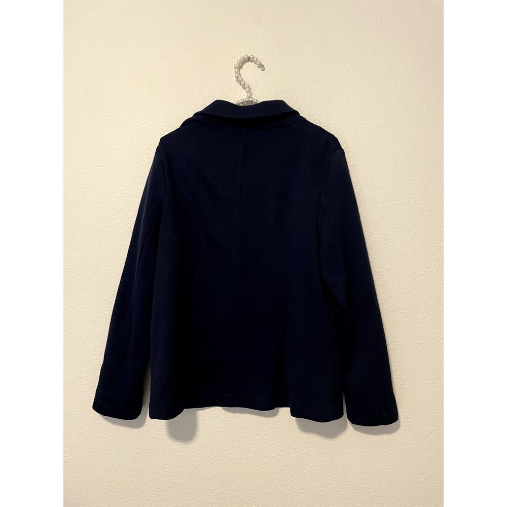 Vintage Carla Ferroni Wool Blazer Navy Blue Preppy Dark Academia Made in Italy - Picture 7 of 7